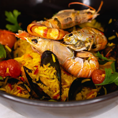 Platou paella cu fructe de mare